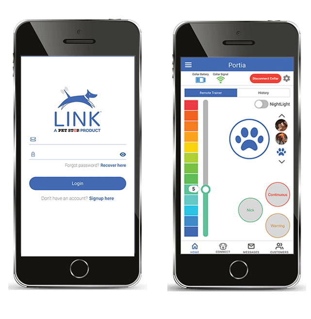 Pet Stop Link App Smart Phone